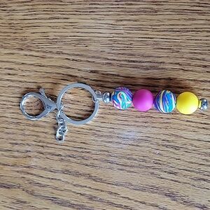 Swirl Print Keychain Accessory